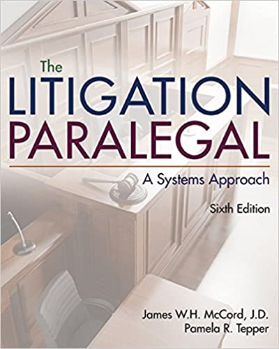 The Litigation Paralegal: A Systems Approach (6th Edition) - Orginal Pdf